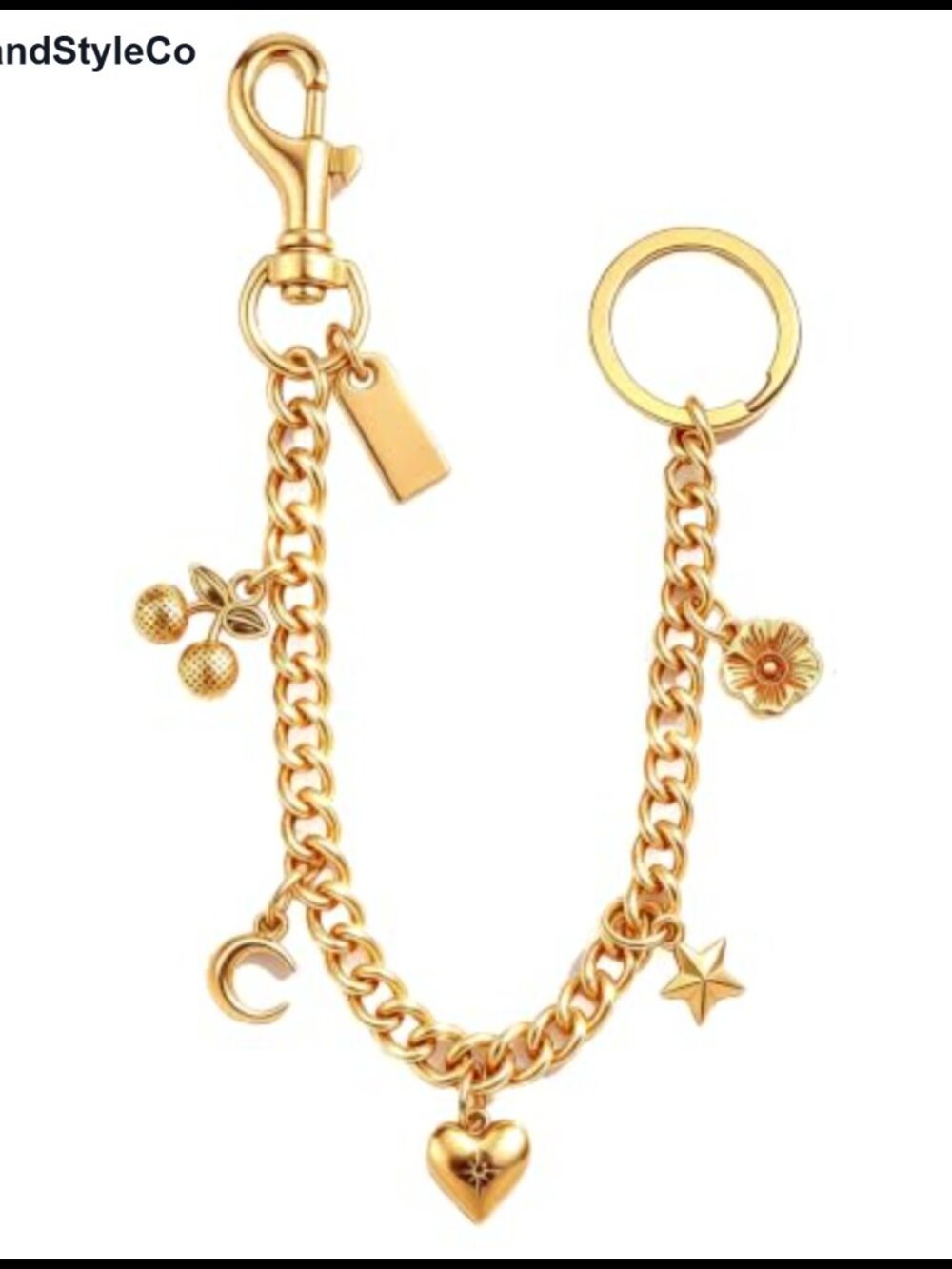 Metal Letter Keychain Bag Charm Sparkling Purse Accessory